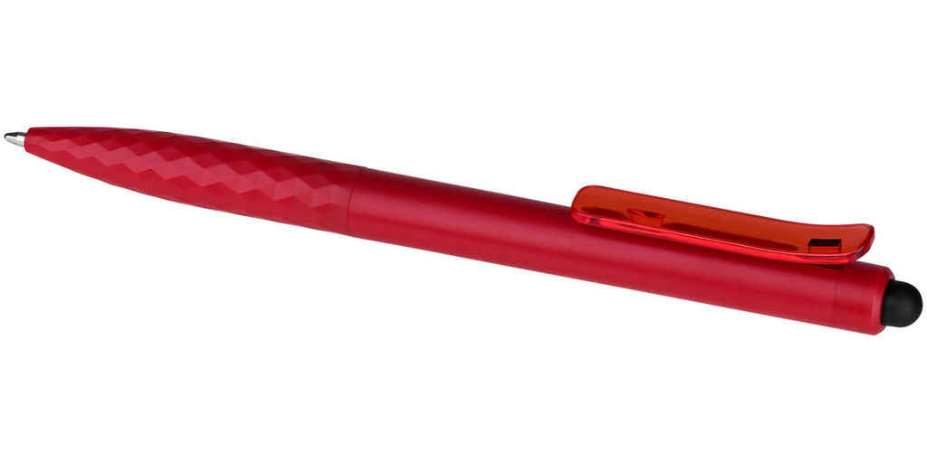 Кулькова ручка-стилус Tri Click Clip, колір червоний