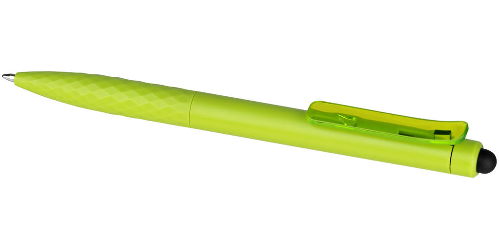 Шариковая ручка-стилус Tri Click Clip, цвет зеленый