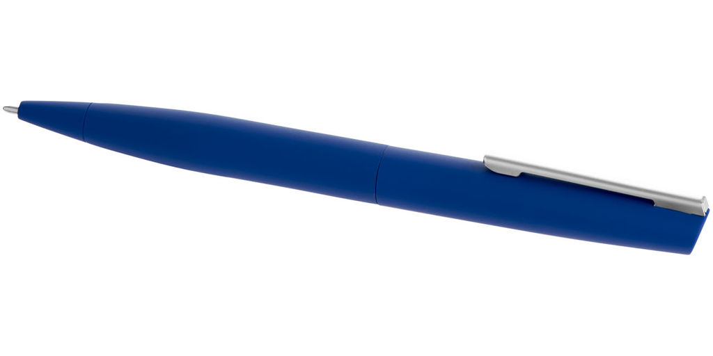 Кулькова ручка Milos приємна на дотик, колір синій темний