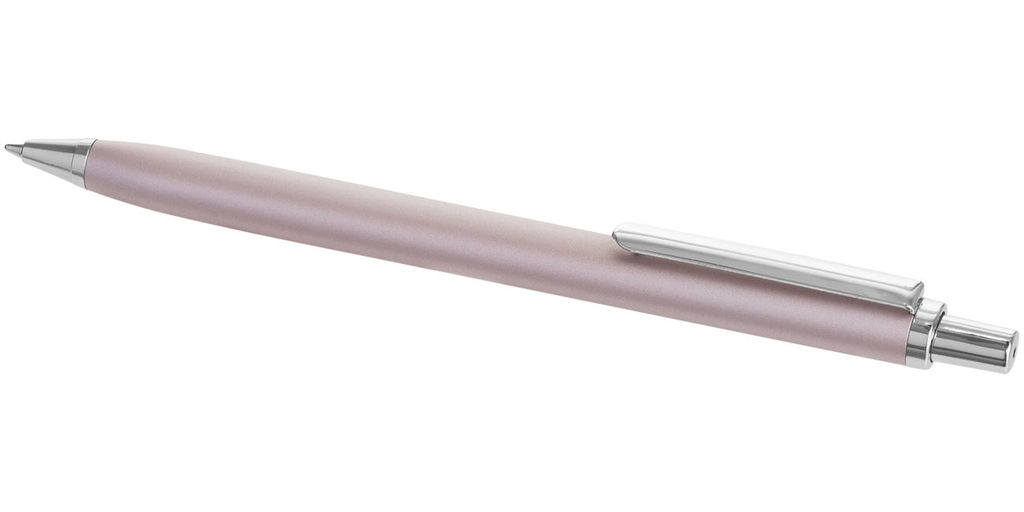 Кулькова ручка Evia з плоским корпусом, колір рожеве золото