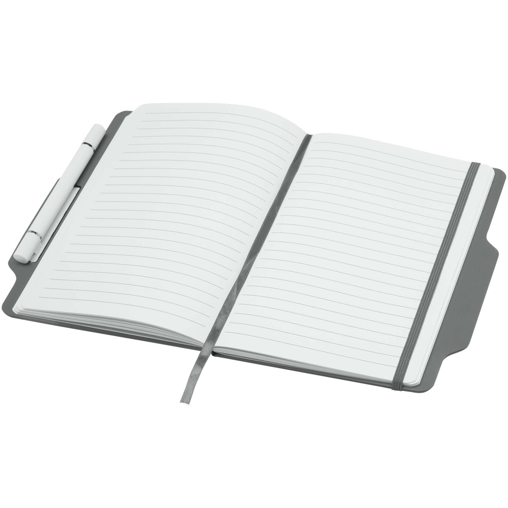 Nexus блокнот формату А5 у твердій обкладинці з ручкою та олівцем, колір сірий - 10796982- Фото №5 Nexus блокнот формату А5 у твердій обкладинці з ручкою та олівцем, колір сірий - 10796982- Фото №5