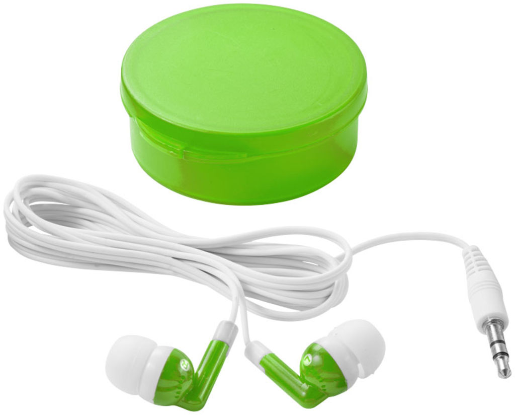 Навушники Versa, колір зелений прозорий, білий
