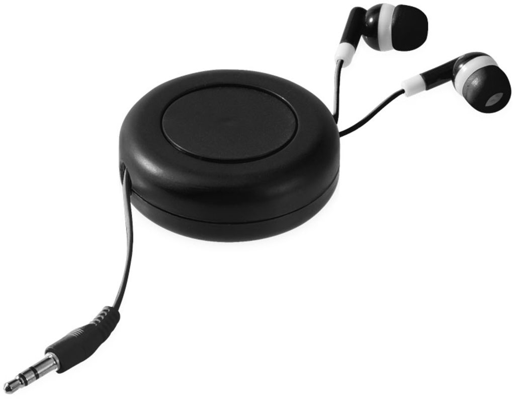 Навушники Reely з висувним дротом, колір суцільний чорний