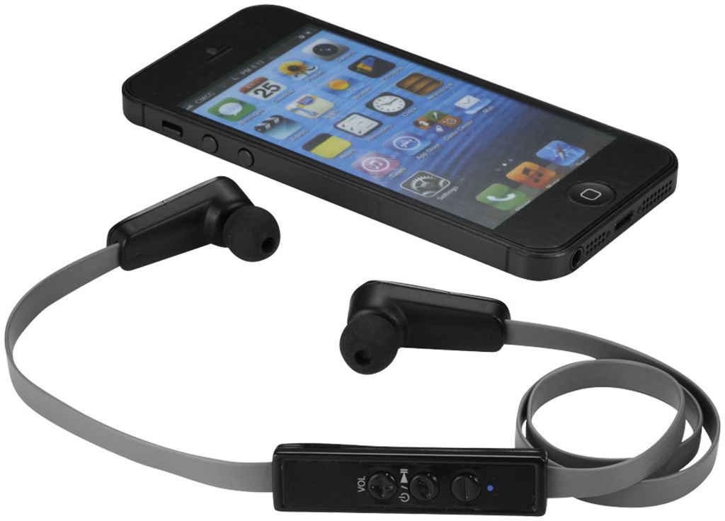Навушники Blurr з функцією Bluetooth, колір суцільний чорний, сірий