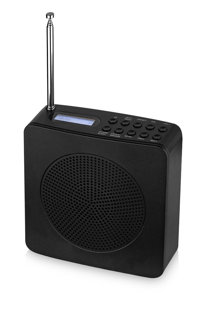 Будильник - радіо DAB, колір суцільний чорний