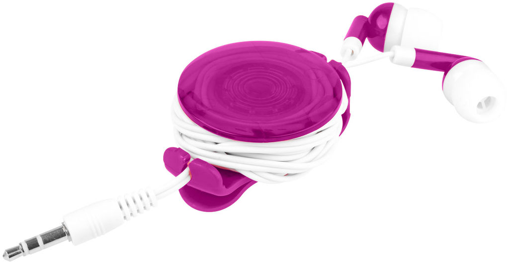 Навушники з ліхтариком Strix, колір рожевий, білий