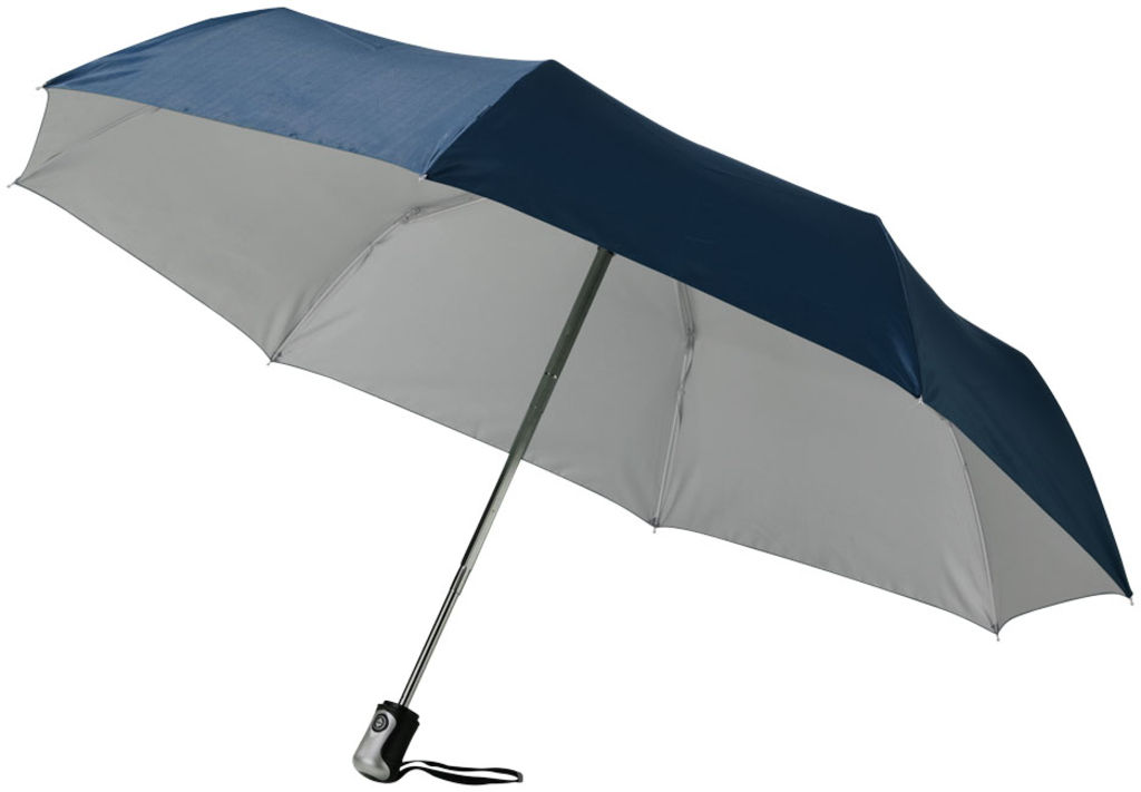 Зонт автоматический 21'', цвет темно-синий, серебристый
