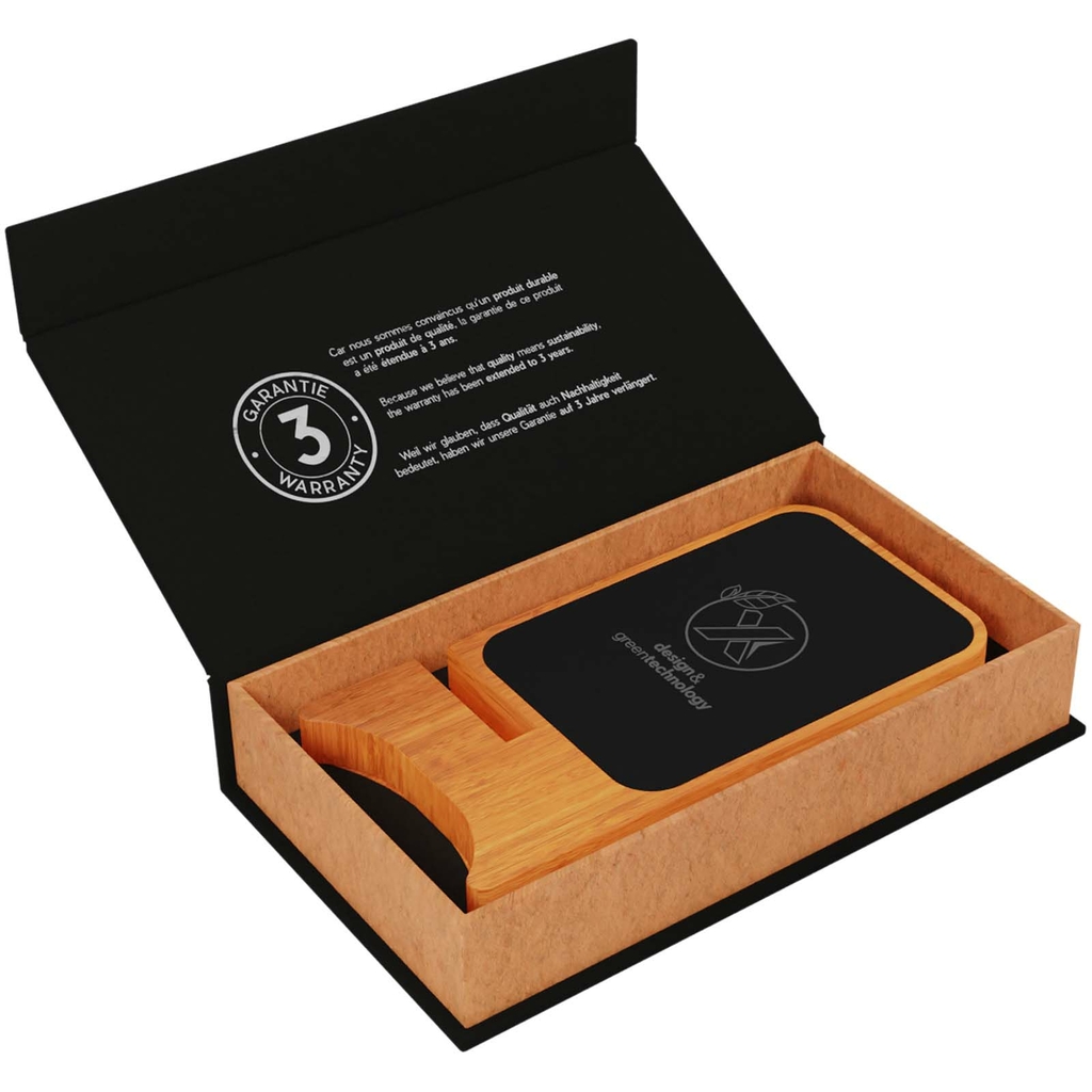 Бездротова зарядна підставка SCX.design W16 потужністю 10 Вт з підсвічуванням, колір дерево - 2PX06271- Фото №2 Бездротова зарядна підставка SCX.design W16 потужністю 10 Вт з підсвічуванням, колір дерево - 2PX06271- Фото №2