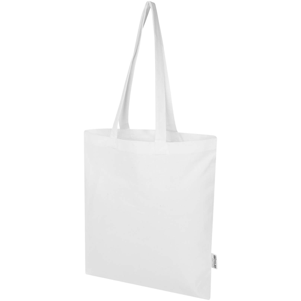 Madras Blend эко-сумка из переработанного хлопка GRS плотностью 140 г/м² объемом 7 л, цвет белый - 12076001- Фото №1