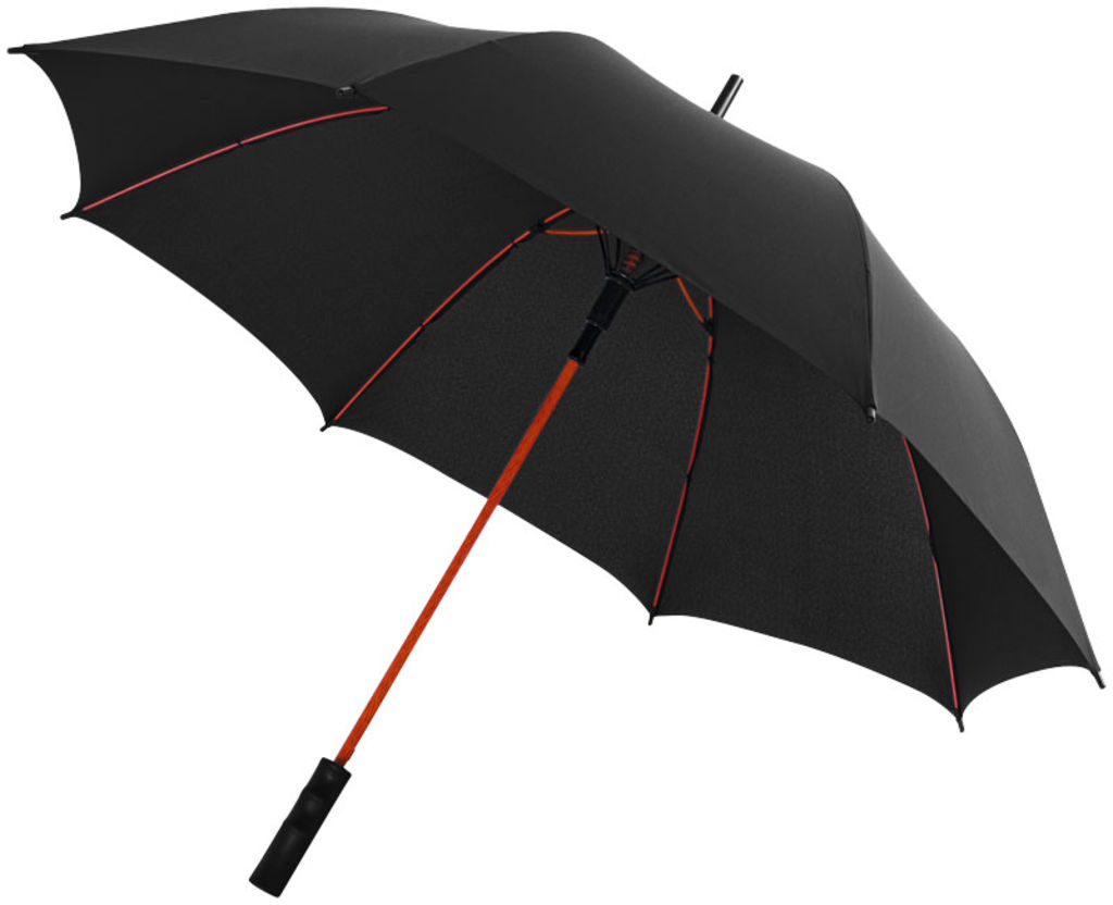 Зонт 23'', цвет сплошной черный, красный