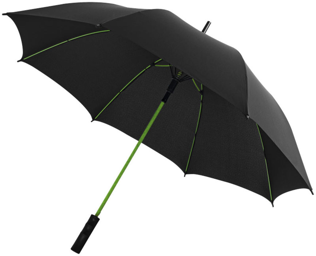 Зонт 23'', цвет сплошной черный, лайм