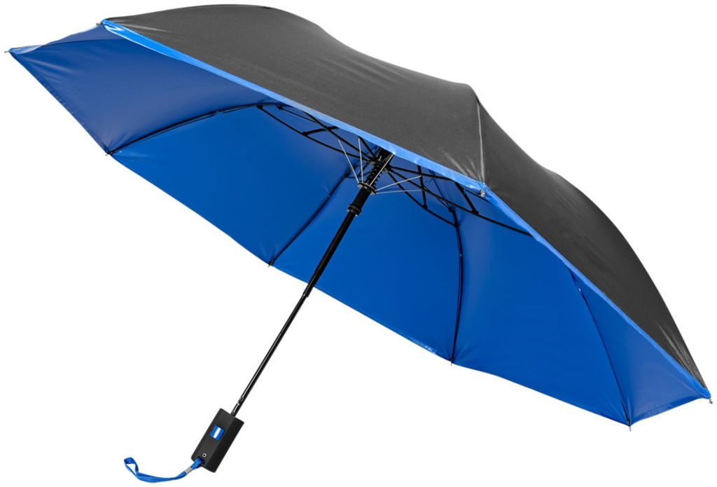 Зонт Spark  21'', цвет сплошной черный, синий