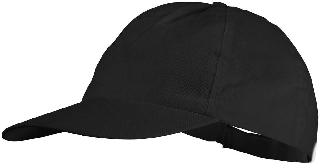 Неткана кепка Basic з 5-ти панелей, колір суцільний чорний