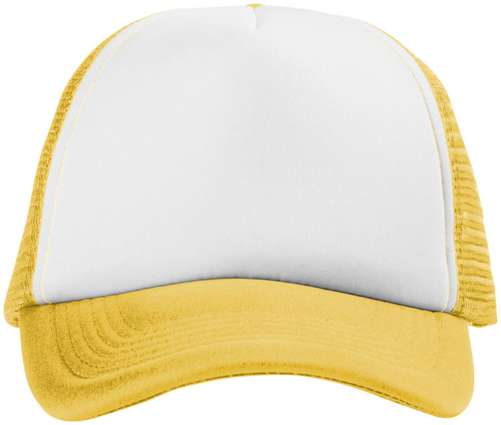 Кепка Trucker из 5-ти панелей, цвет желтый, белый - 11106904- Фото №3