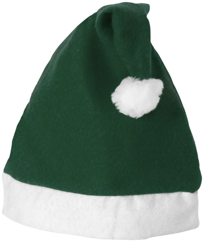 Новорічна шапка, колір зелений, білий