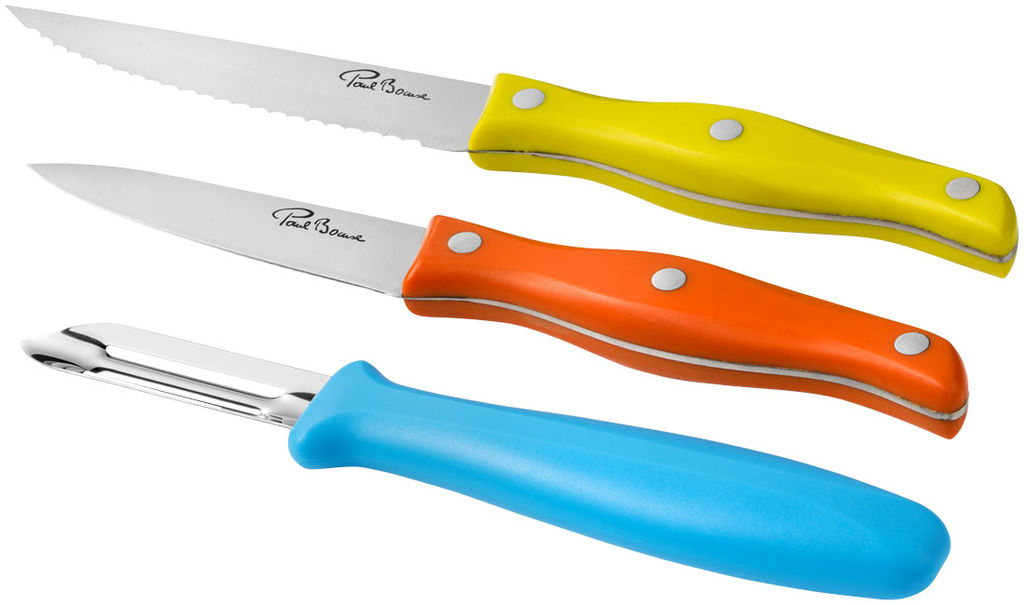 Набор ножей с картофелечисткой, цвет многоцветный