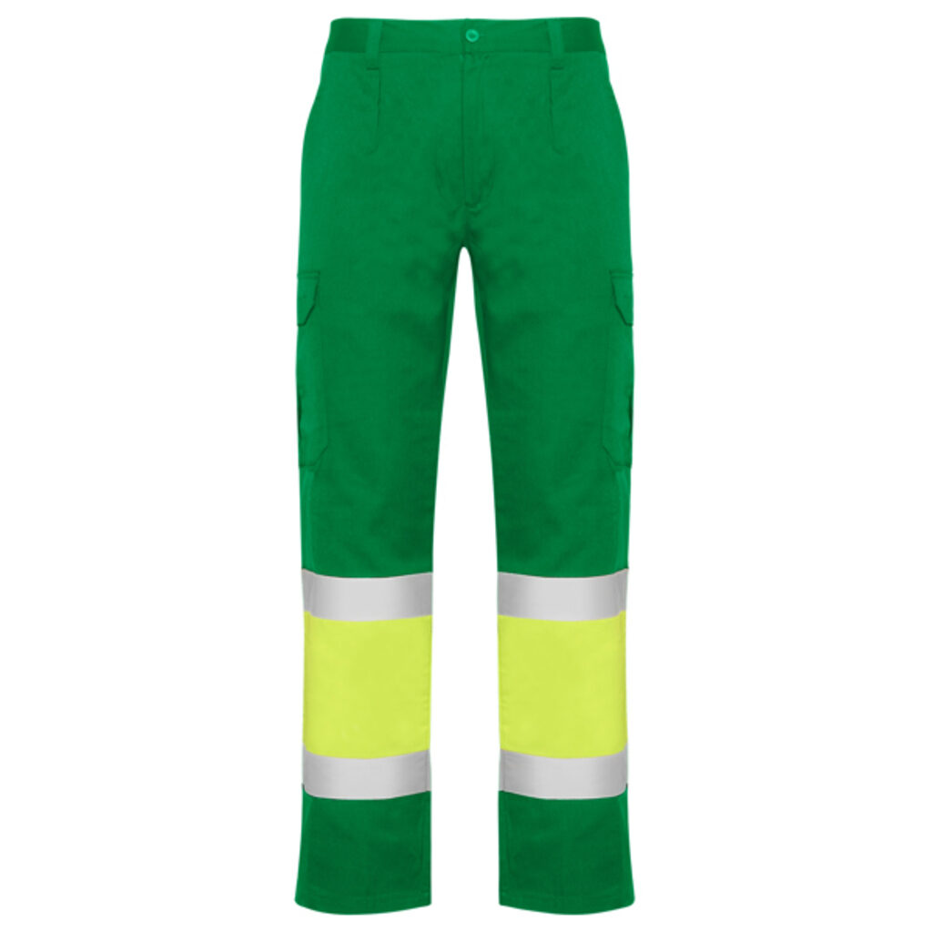 Літні штани підвищеної видимості з кількома кишенями garden green, fluor yellow  розмір 40 - HV93005652221- Фото №1