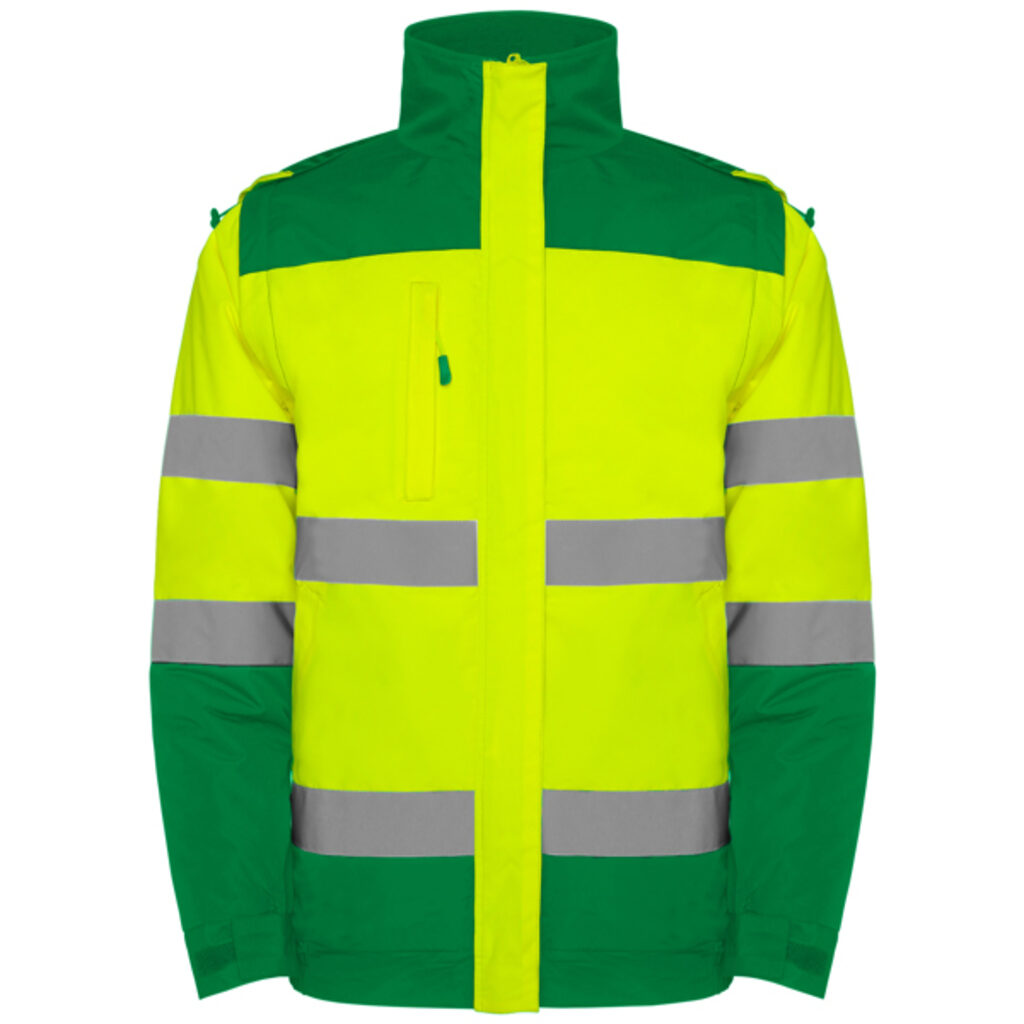 Двокольорова парка підвищеної видимості garden green, fluor yellow розмір M - HV93040252221- Фото №1 Двокольорова парка підвищеної видимості garden green, fluor yellow розмір M - HV93040252221- Фото №1