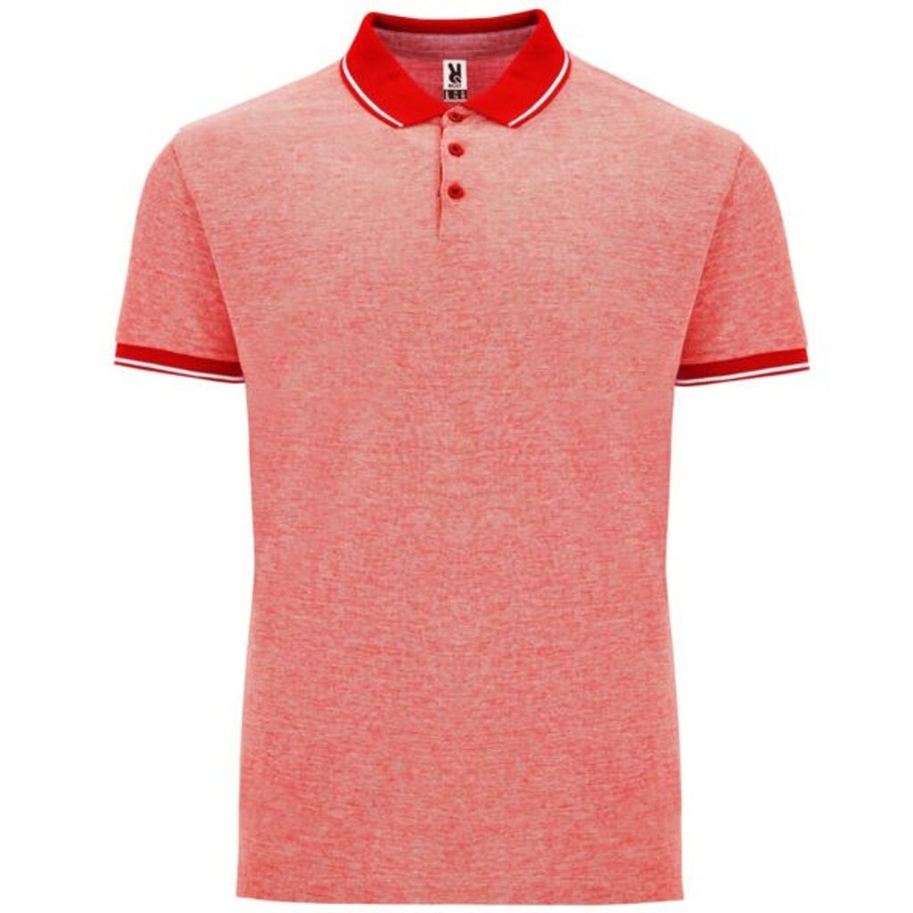BOWIE Поло з коротким рукавом з тканини Vigore heather red  розмір L - PO039503245- Фото №1