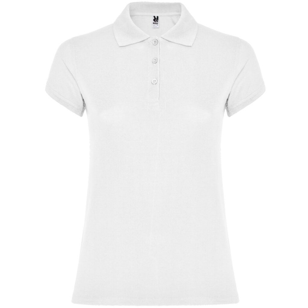 STAR WOMAN Женская футболка-поло с коротким рукавом белый  размер 2XL - PO66340501- Фото №1