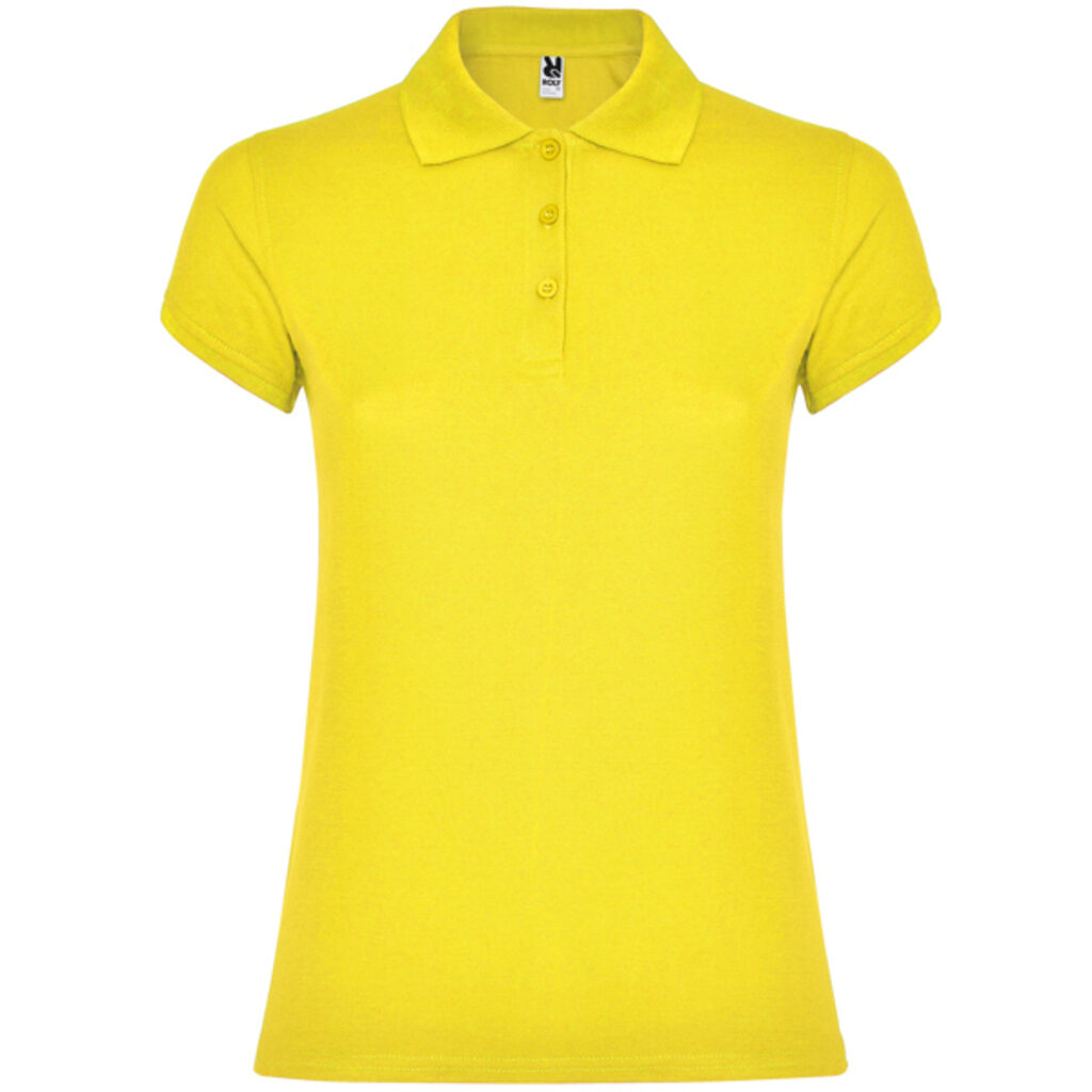 STAR WOMAN Жіноча футболка-поло з коротким рукавом жовтий  розмір XL - PO66340403- Фото №1