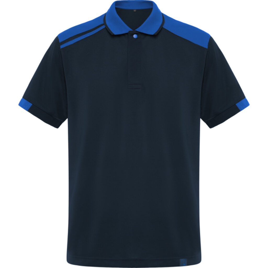 Сорочка-поло з коротким рукавом у двоколірній комбінації темно-синій, яскраво-синій  розмір S - PO8410015505- Фото №1