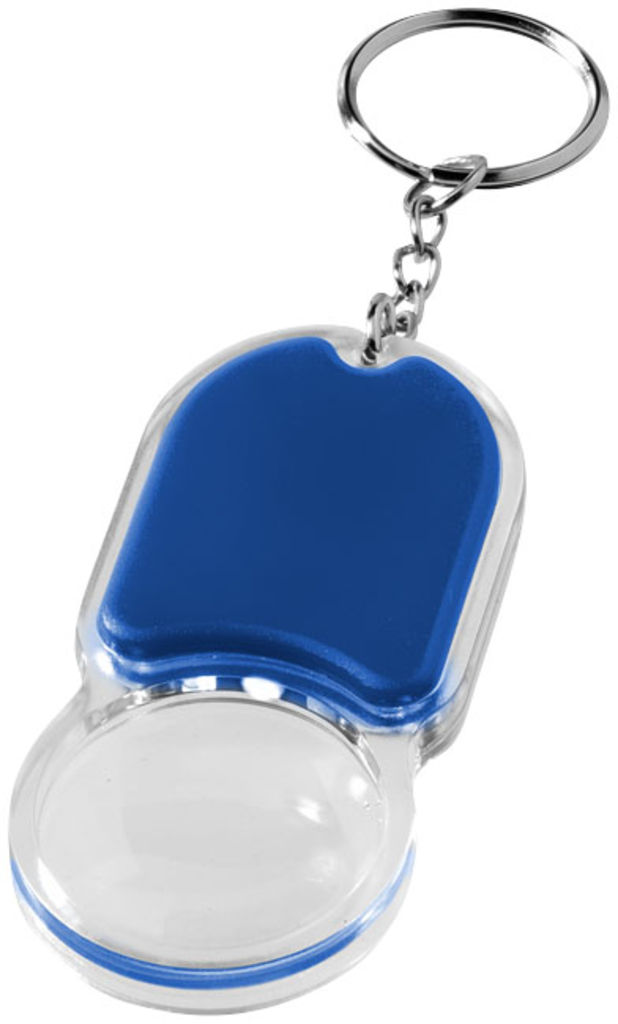 Брелок для ключів Zoomy зі збільшувальним склом і ліхтариком, колір яскраво-синій