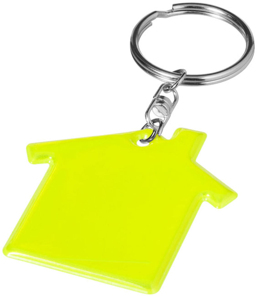Брелок у формі будинку, колір неоново-жовтий