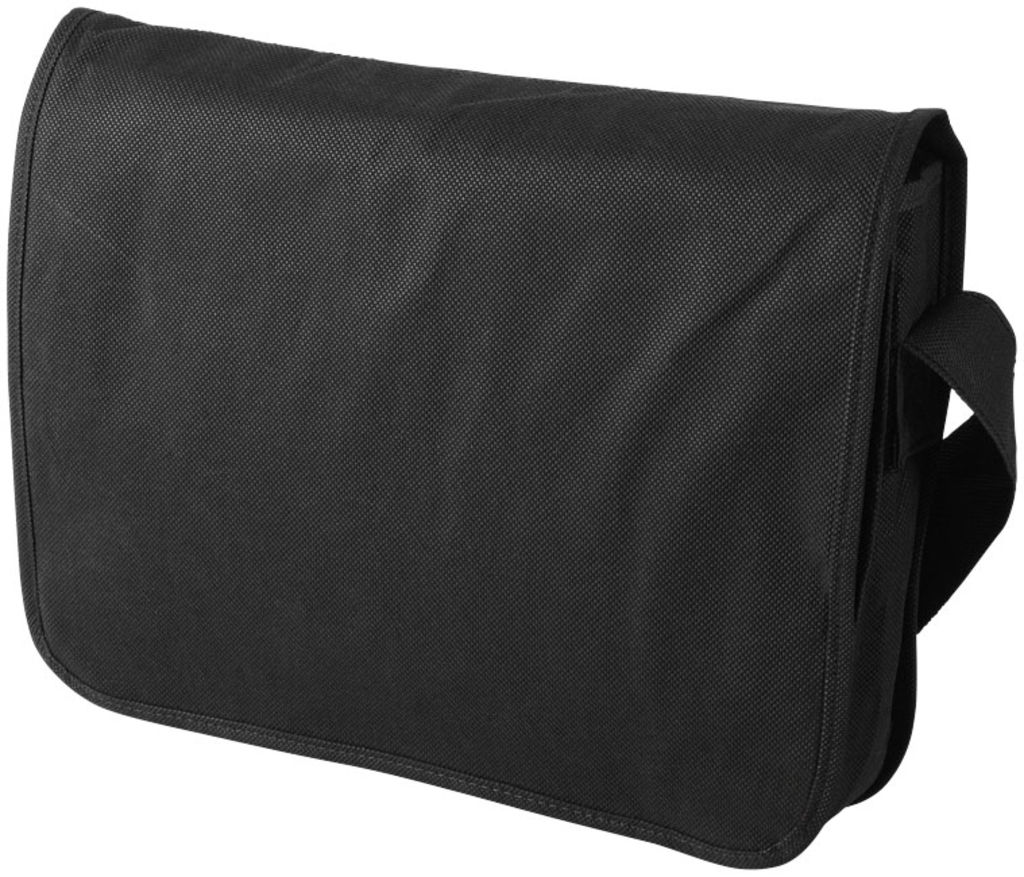 Неткана сумка через плече Mission, колір суцільний чорний