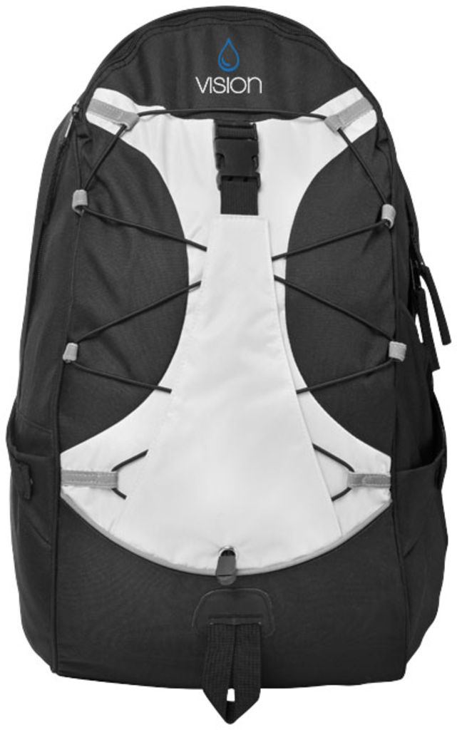 Рюкзак Hikers, колір суцільний чорний, білий - 11936304- Фото №3