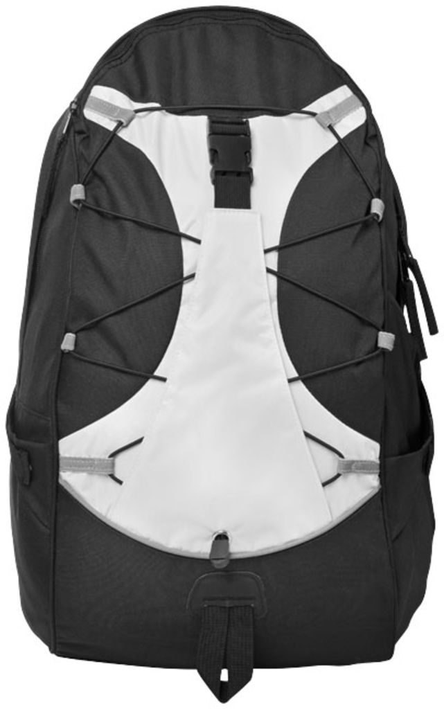 Рюкзак Hikers, колір суцільний чорний, білий - 11936304- Фото №4
