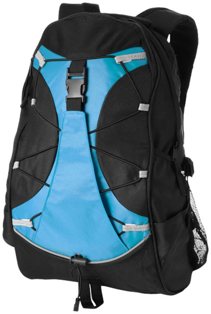Рюкзак Hikers, колір суцільний чорний, колір морської хвилі