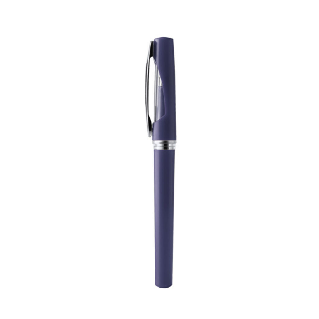 Роликовая ручка из ABS с металлическим дизайном морской синий  размер ONE SIZE ADULT - BL1975S155- Фото №1