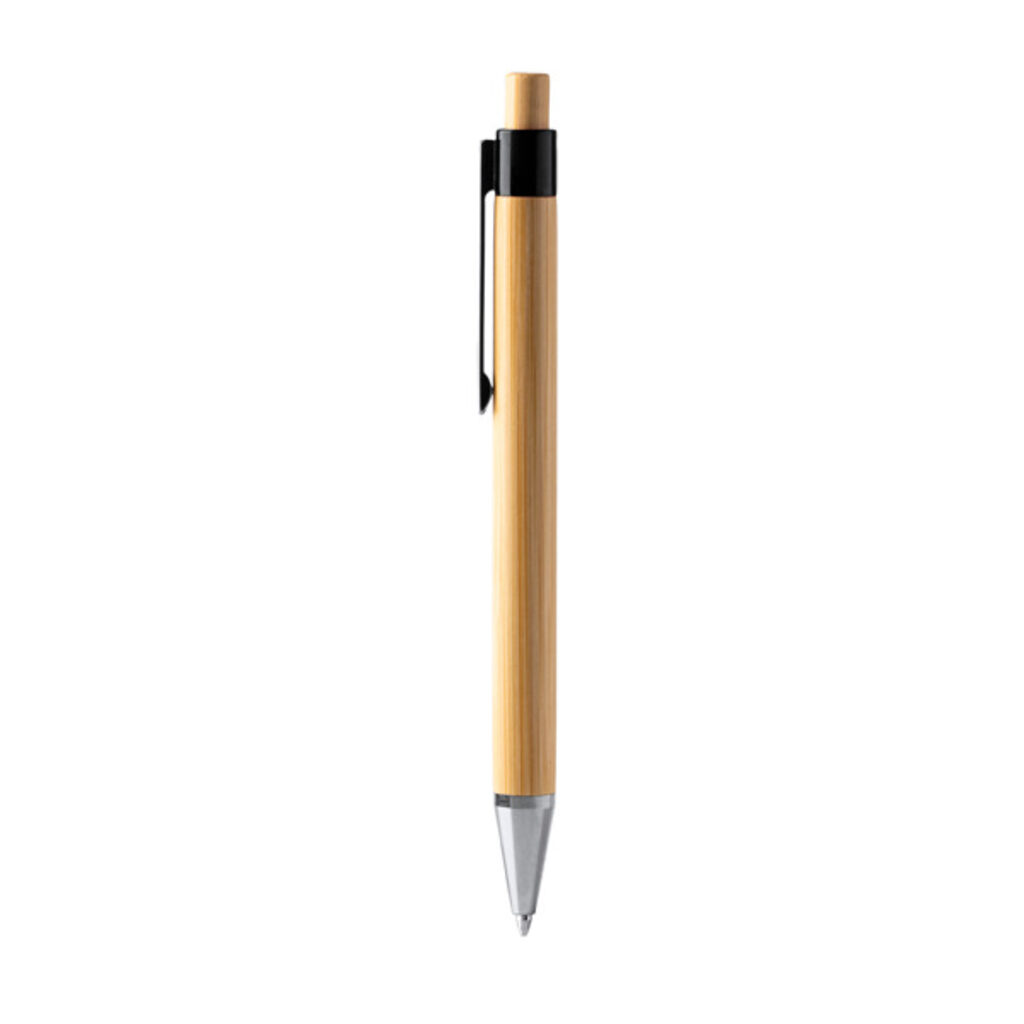 Шариковая ручка с корпусом и кнопкой из бамбука черный  размер ONE SIZE ADULT - BL2037S102- Фото №1