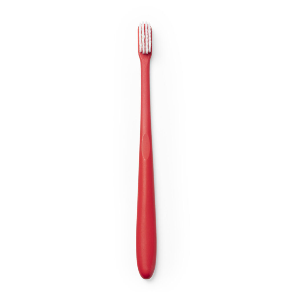 Зубная щетка с корпусом из PLA красный - CI9945S160- Фото №1