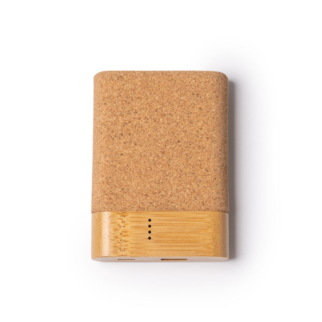 Power Bank ємністю 5000 мАч із пробки та бамбука бежевий - PB1211S129- Фото №1