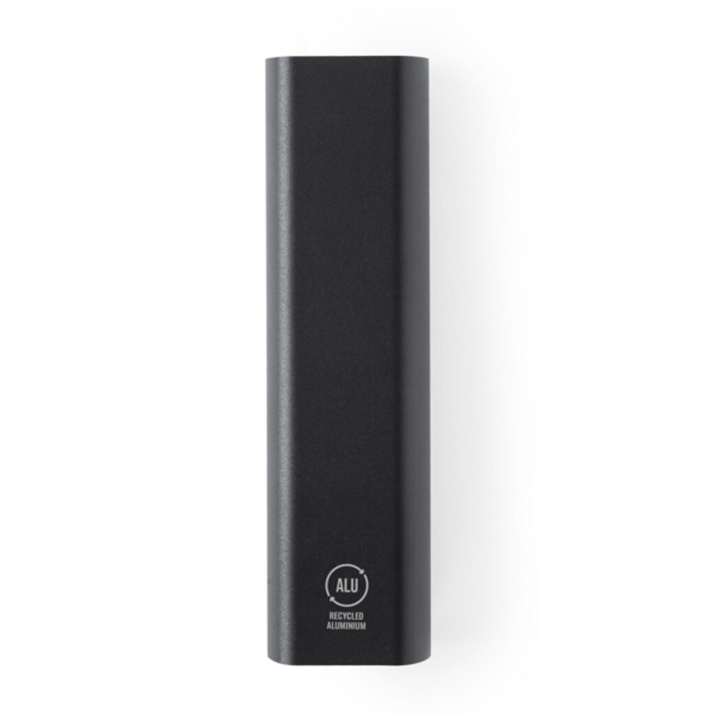 Power Bank з переробленого алюмінію чорний - PB1288S102- Фото №1