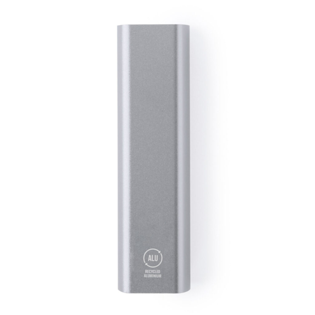 Power Bank из переработанного алюминия серебряный - PB1288S1251- Фото №1
