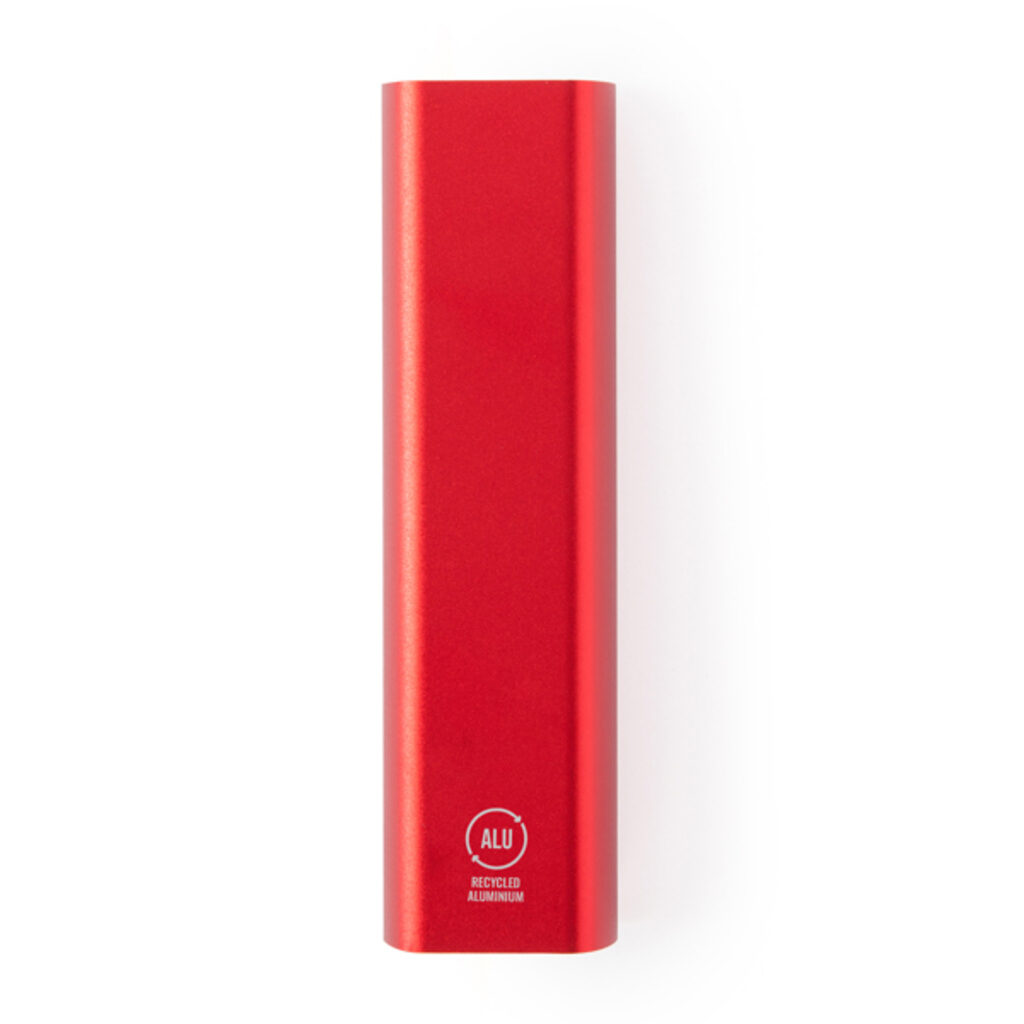 Power Bank из переработанного алюминия красный - PB1288S160- Фото №1