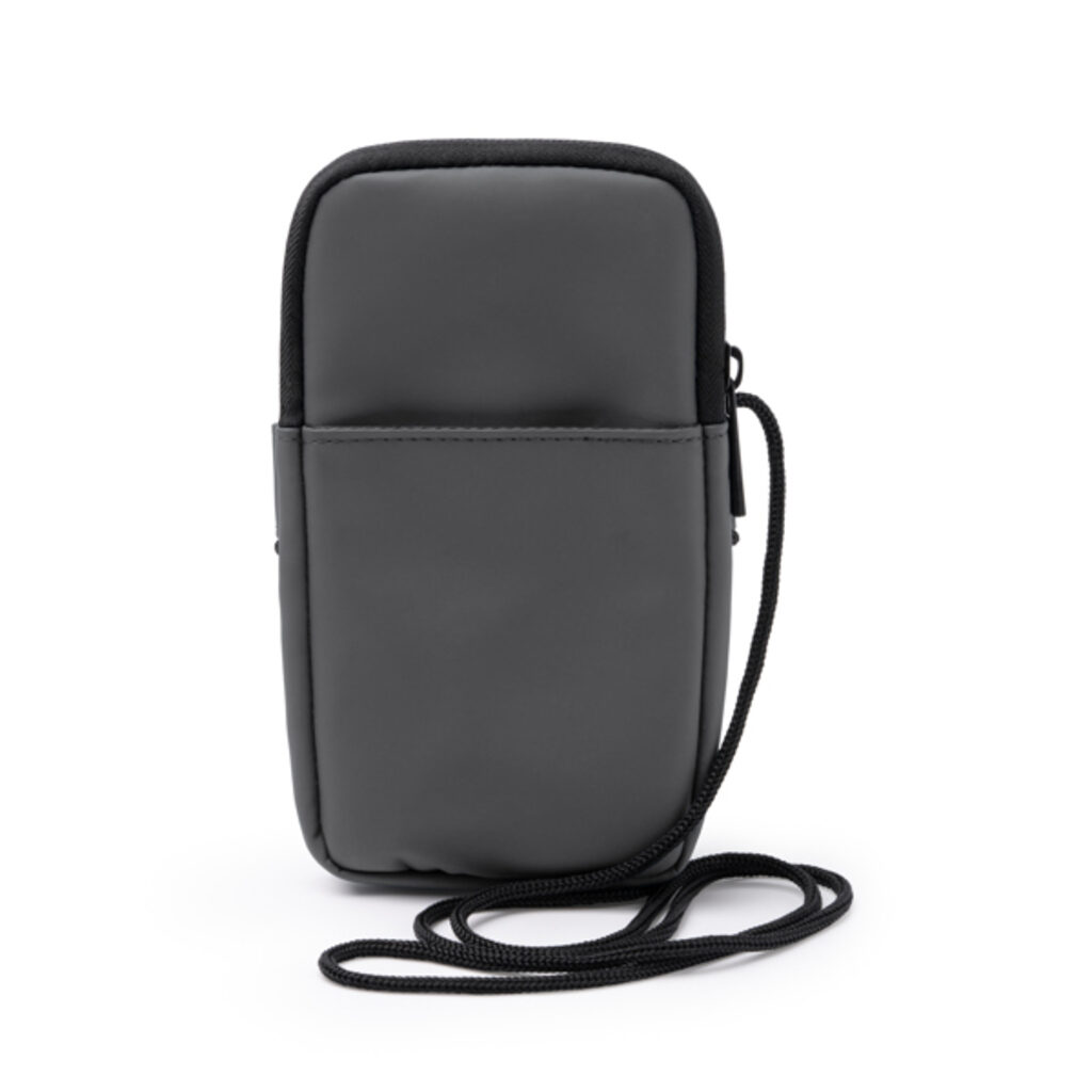 Держатель для мобильного телефона из искусственной кожи серый - TA1806S147- Фото №1 Держатель для мобильного телефона из искусственной кожи серый - TA1806S147- Фото №1