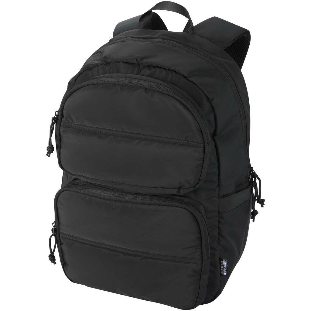 Рюкзак Puffer для ноутбука с диагональю экрана 15,6 дюйма объемом 18 л, изготовленный из переработанных материалов сплошной черный - 13011490- Фото №1