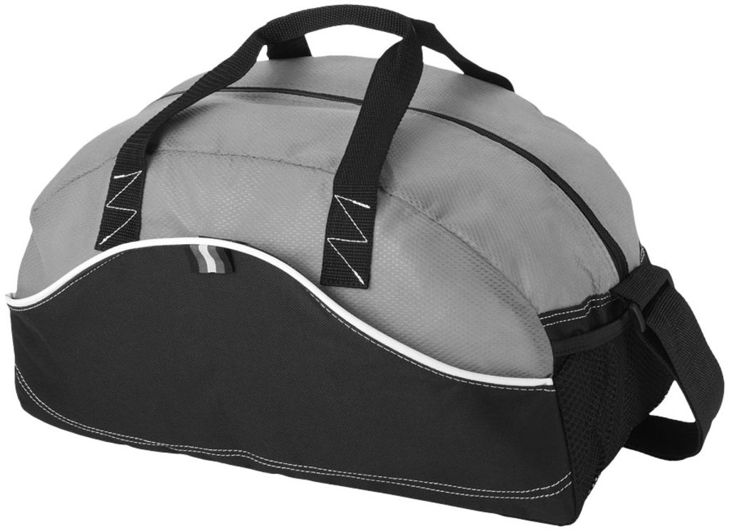 Спортивна сумка Boomerang, колір суцільний чорний, світло-сірий