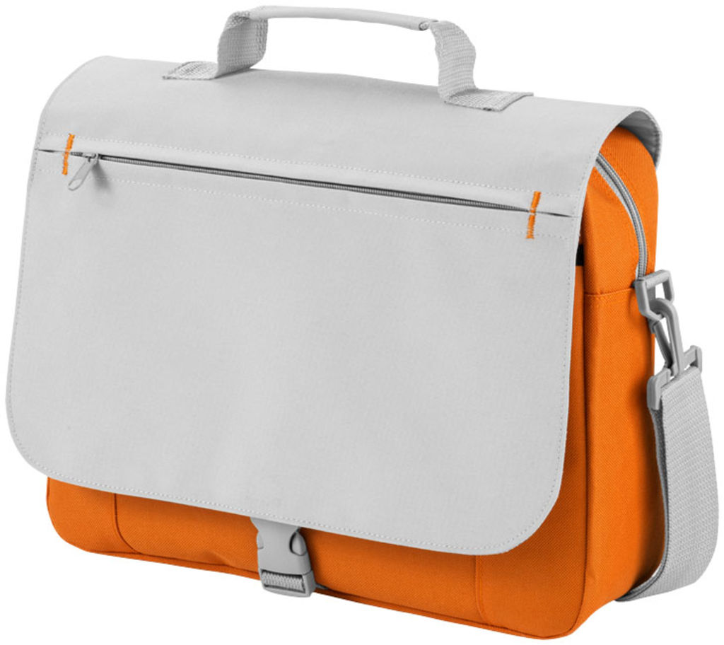 Конференц-сумка Pittsburgh, колір оранжевий, сірий