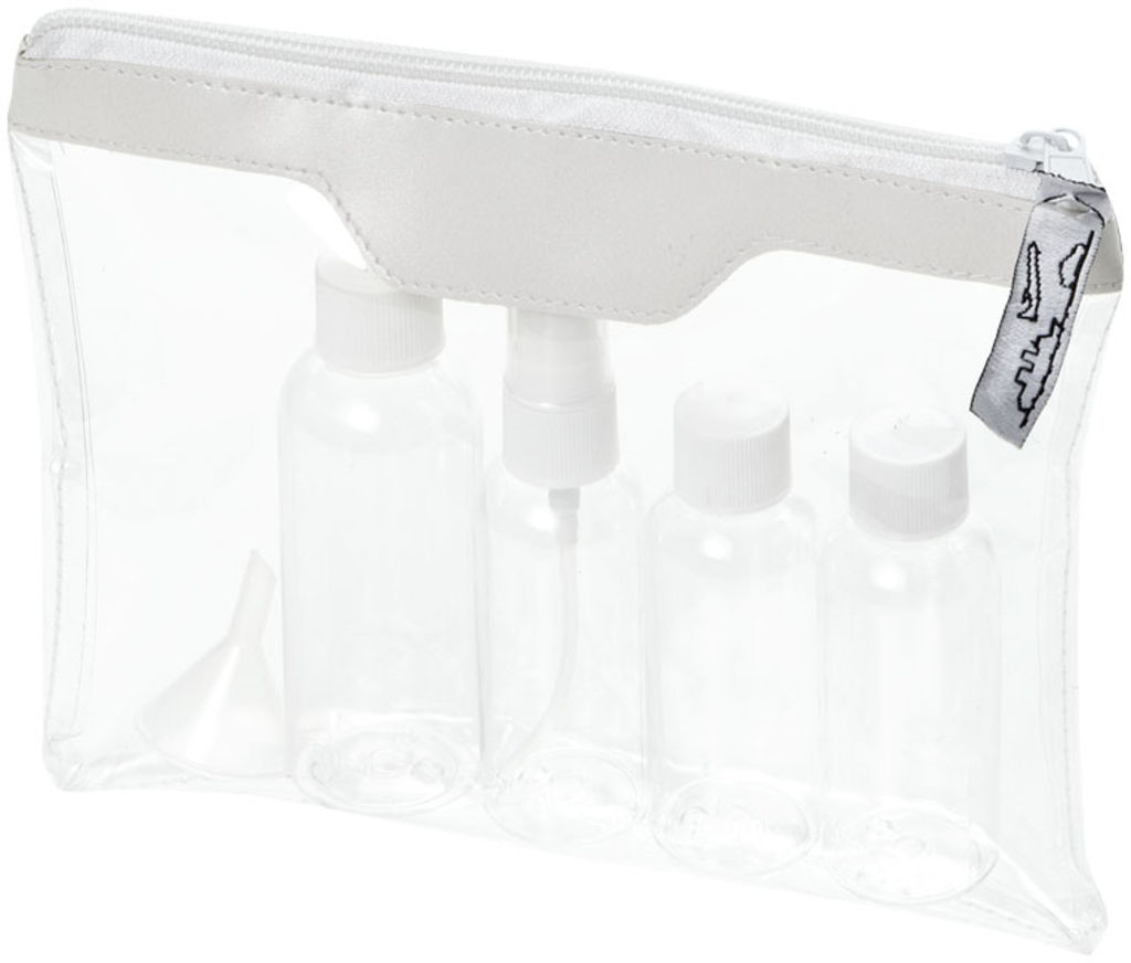 Одобренный дорожный набор бутылок для полетов Munich, цвет прозрачный, белый