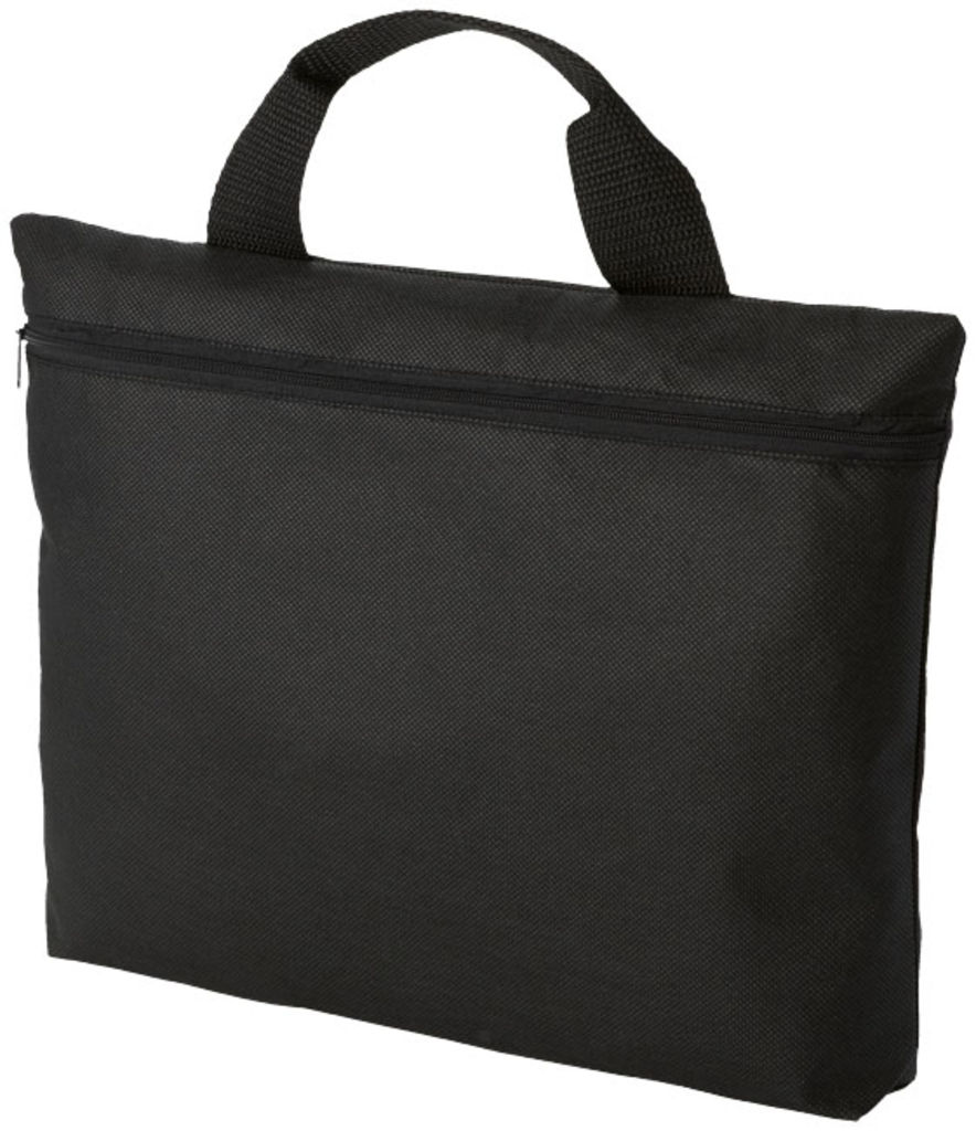 Нетканая сумка для конференций Edison, цвет сплошной черный