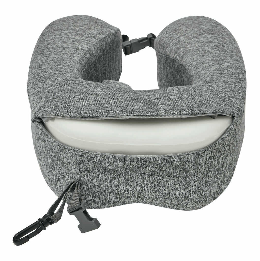 Подушка для шиї з піни з ефектом пам'яті COSYWRAP сірий - 56-0607020- Фото №4