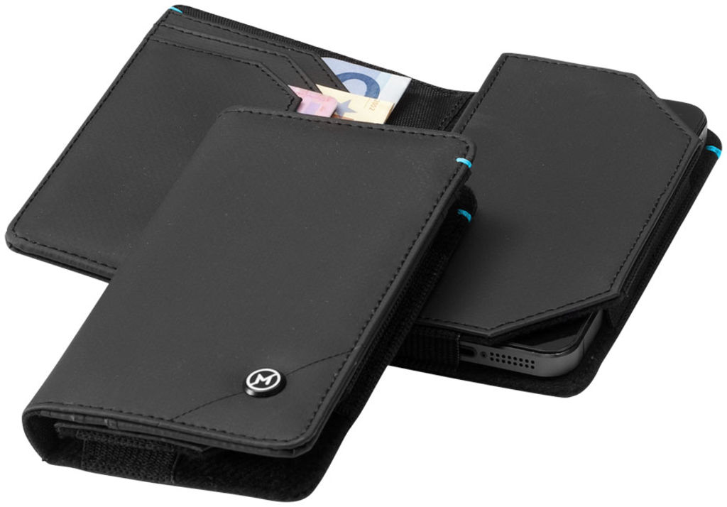 Бумажник-чехол для смартфона Odyssey, цвет сплошной черный