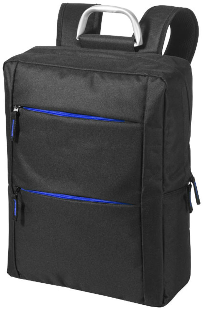 Рюкзак Boston для ноутбука , цвет сплошной черный, ярко-синий