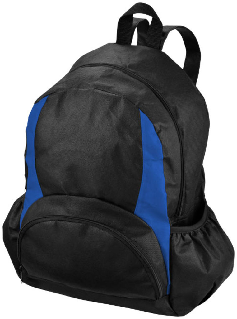 Нетканий рюкзак Bamm-Bamm, колір суцільний чорний, яскраво-синій