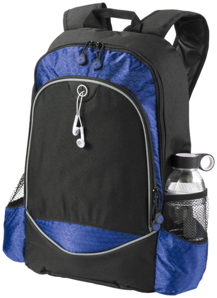 Рюкзак Benton для ноутбука , колір суцільний чорний, яскраво-синій
